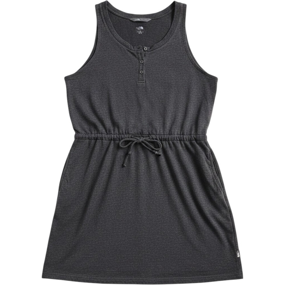 The North Face Henley Tank Dress Charcoal Grey Heather XL‎ Drawstring Waist